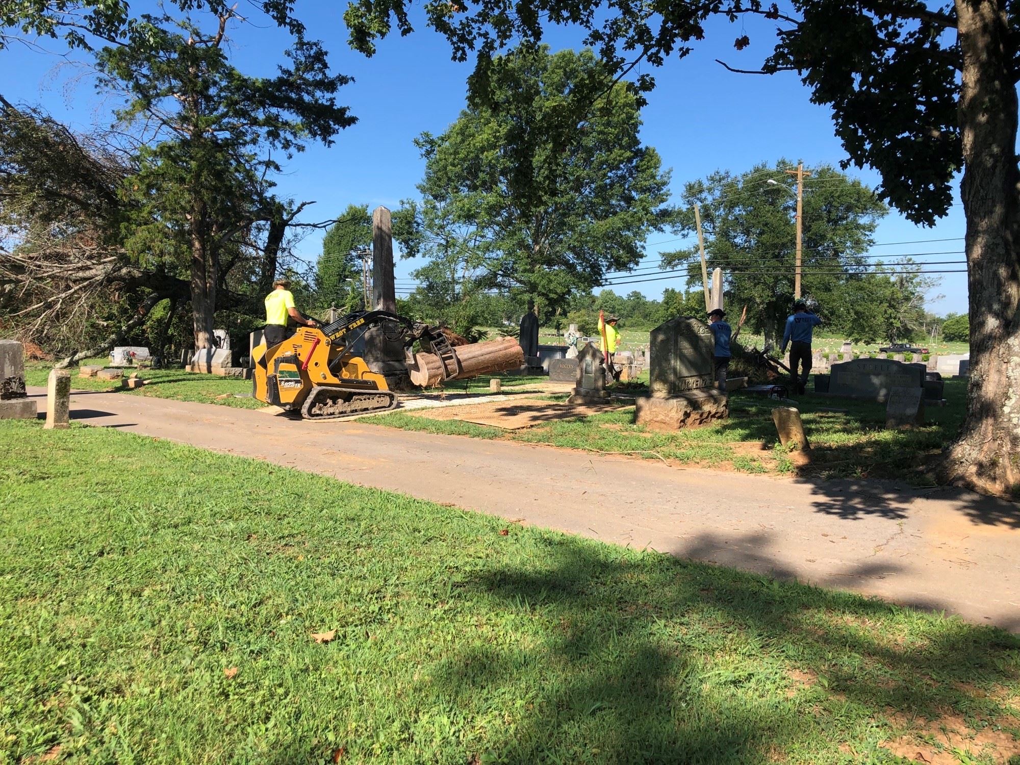 Photo - Cemetery Tornado Related Tree Damage Cleanup Begins 7-27-20 B